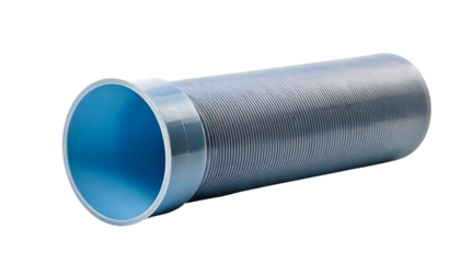 Plastic pipe on solid white background