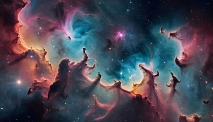 Cosmic Nebula, Celestial Landscape