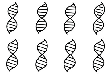 sequencing line art abstract design for science