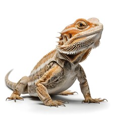 Naklejka premium Orange Bearded Dragon Lizard