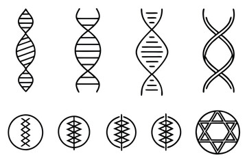 sequencing line art modern tech inspired illustration