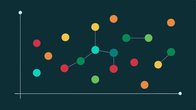 Scatter Plot A ter plot with points representing individual epigenetic markers where the color and size of the points vary based on the magnitude of change over time.