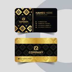 Luxury Gold Black Business Card Template for Corporate Identity