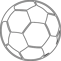 Obraz premium Classic Black and White Soccer Ball Icon – Vector Football Illustration