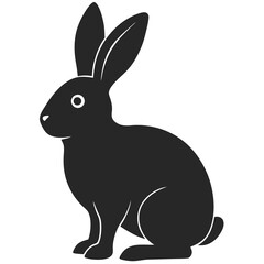 easter bunny silhouette vector illustration
