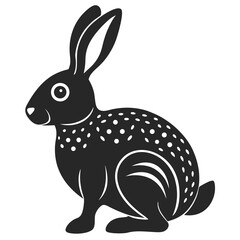 easter bunny silhouette vector illustration