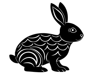 easter bunny silhouette vector illustration