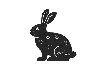 easter bunny silhouette vector illustration
