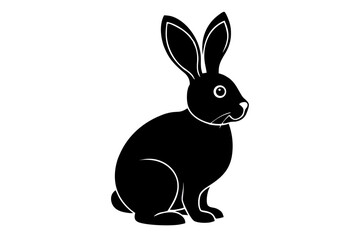easter bunny silhouette vector illustration