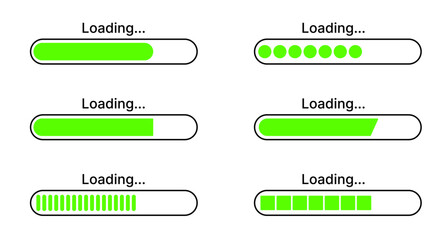 loading bar. Ascending downloading icon on website, circle square downloading tube.