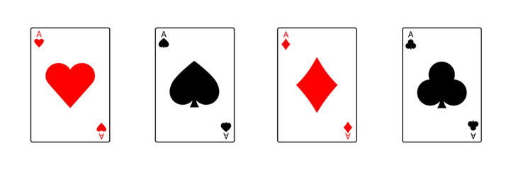 playing cards. Playing Card Symbols. Isolated on white background.