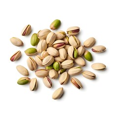 Fototapeta premium Heap of Pistachios on White Background