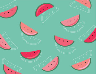 Watermelon slices pattern