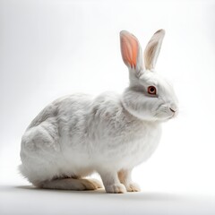Fototapeta premium White Rabbit Sitting