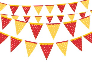 Festive Red and Yellow Bunting