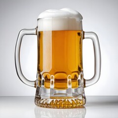 Glass of Beer with Frothy Head