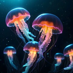 Glowing Jellyfish Swarm
