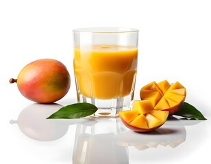 Fresh Mango Juice with Sliced Mango