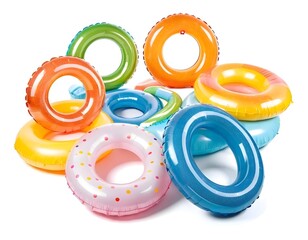 Colorful Inflatable Swim Rings for Summer Fun