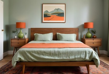 Modern Mid-Century Bedroom Interior Design