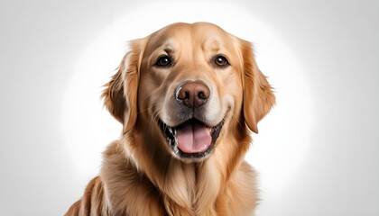 Happy Golden Retriever Dog Portrait