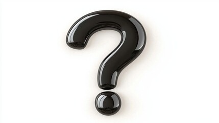 Naklejka premium A 3D rendered question mark symbol.