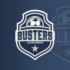 Fototapeta premium Championship Soccer Shield Logo