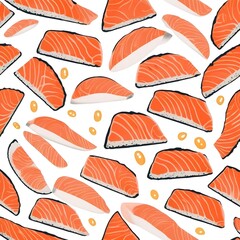 Salmon Sashimi Pattern