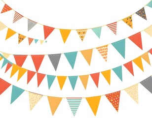 Obraz premium Festive Bunting Flags Garland