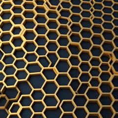 Abstract Gold Hexagon Pattern Background