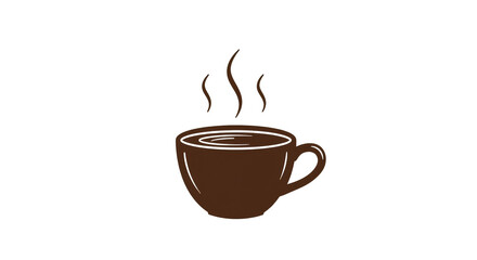 Hot Coffee in Brown Cup