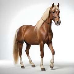 Obraz premium Chestnut Horse with Flaxen Mane and Tail