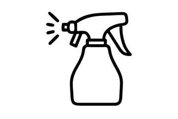 Amber Liquid in a Clear Plastic Spray Bottle on White Surface