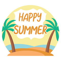 Naklejka premium Summer vibes vector illustration. 