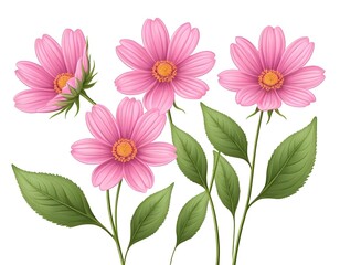 Obraz premium Pink Cosmos Flowers Bouquet