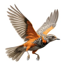 Fototapeta premium Orange-breasted Chat in Flight