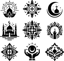 sketch vector illustration silhouette design ornament decoration mandala decoration icon logo symbol mascot religious and cultural religion ethnic traditional abstract modern minimalist   