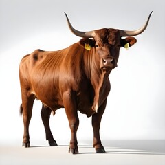 Naklejka premium Majestic Brown Bull