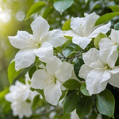 Obraz premium White Bougainvillea Flowers in Bloom