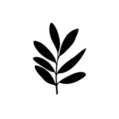 Olive Leaf Silhouette SVG Design