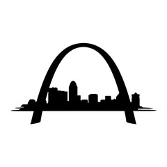 St Louis Arch Silhouette Vector SVG Design