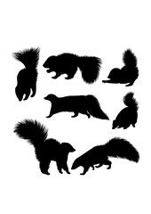 Skunk small animal silhouettes