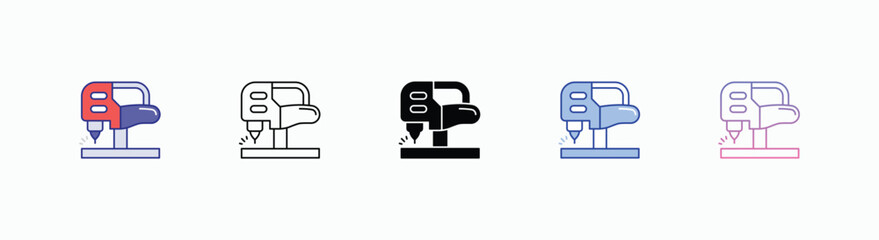 Jigsaw icons set in different style vector stock 