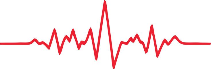 Red Heartbeat love and electrocardiogram