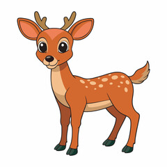 Fototapeta premium Deer vector art illustration.