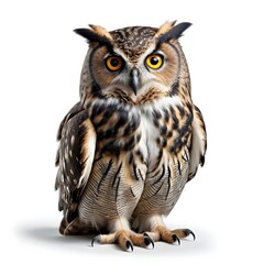 Fototapeta premium Majestic Horned Owl Portrait