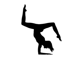 A peaceful silhouette of a person practicing yoga