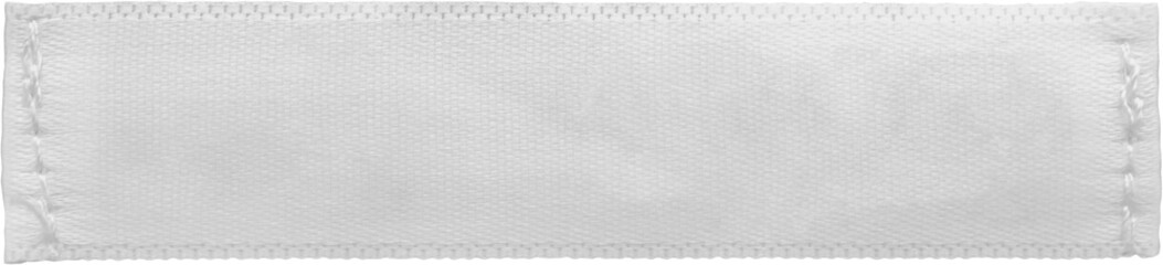 White blank clothing tag label isolated on white background