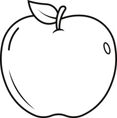 apple outline coloring page