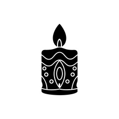 creative details Easter Candle Icon Vector Illustration